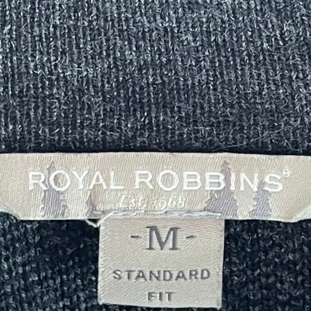 Royal Robbins All Season Merino Cardigan Womens SZ M Charcoal Open Front - Picture 2 of 13